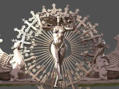 Solar Sun Witch Sculpture Grand 1 3D model
