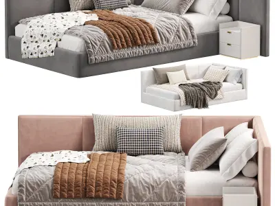 Parfe cushioned Corner bed 3D model
