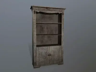 Cupboard 6 old wooden cabinet Low-poly 3D model