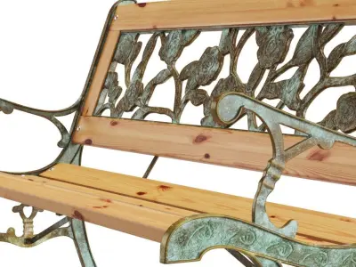 Garden Bench 3D model buy
