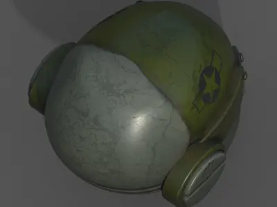 Helmet scifi military combat 3d model low poly  Low-poly 3D model