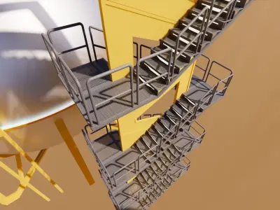 Sci-fi Spherical Tank 002 3D model