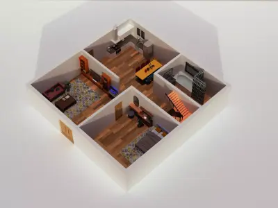3D Floor Plan  Free 3D model