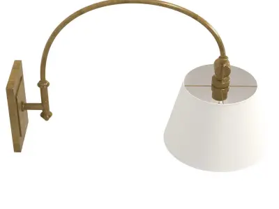 Light Antique Brass Swing Arm   by Currey  Company perigold 3D model