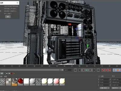 Countdown poster Mechanical style Digital poster 3D model