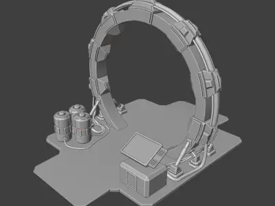 Star Gate Structure Low-poly 3D model