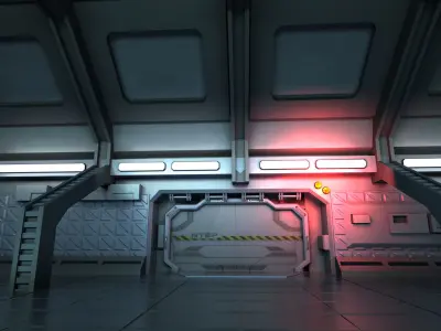 spaceship space station futuristic t sci-fi fantasy 3D model