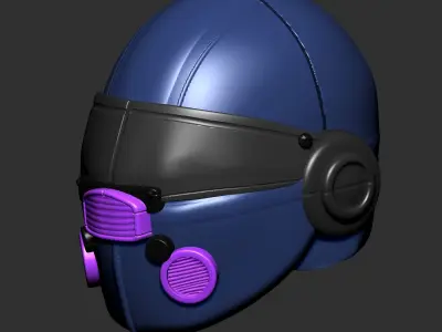 mask helmet scifi high poly sculpt  ver 2 3d printable  3D model