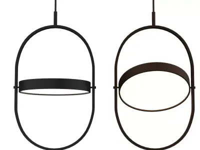 Modern pedant LED light 2 3D model