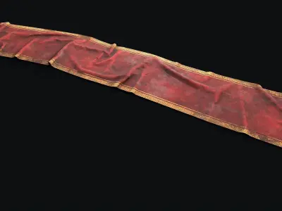 Old Carpet 2 Low-poly 3D model