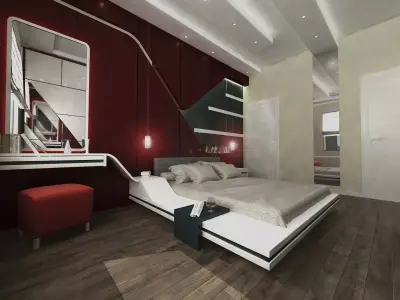 Red Bedroom  3D model