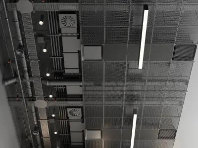Industrial ceiling 5 3D model