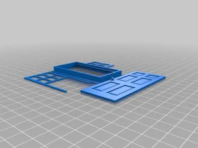 Window and Door in 1 24 scale Free 3D print model