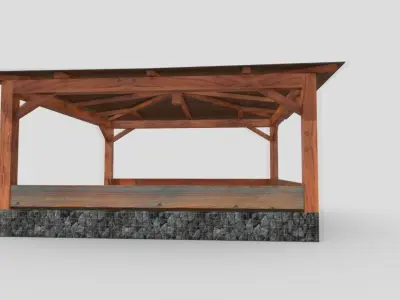 Gazebo Free low-poly 3D model
