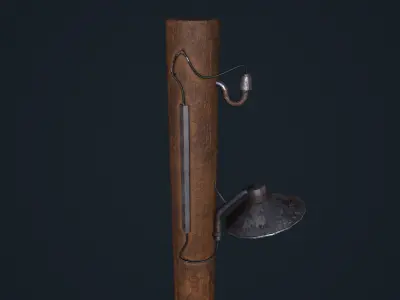 Light Pole Low-poly 3D model buy