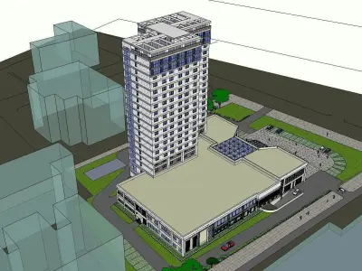 vacation spot-Resort-Fashion Leisure Hotel-0210 3D model