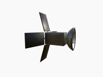 Satellite G06 Steel Black - SciFi Space Design Low-poly 3D model