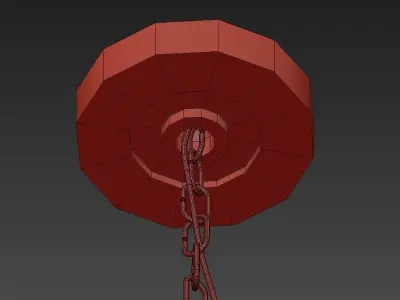 Glass Loop Chandelier 3D model
