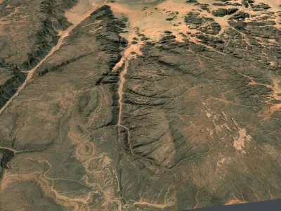 Mountain landscape Tasili Park Algeria 3D model