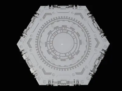 Hexagon Stand Base Diorama Scifi Model B 3D print model