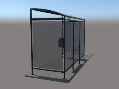 Bus Stop 3D model 3D model