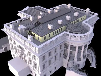 usa white house 3D model