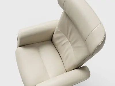 Alberta Armchair  Pouf - Honolulu 3D model