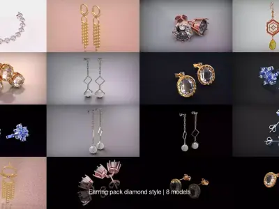 Earring pack diamond style