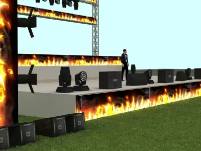 Big Concert Stage Area 031 3D model