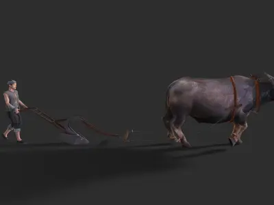 farmer avatar Low-poly 3D model