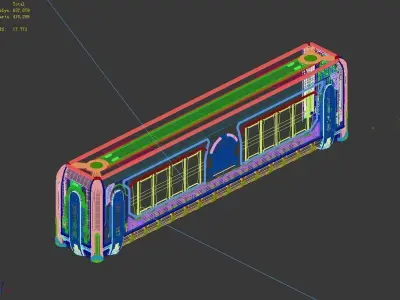 Different dimension - building - wall 01 3D model