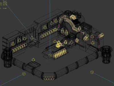 Sci Fi Building - Academy of Sciences Interior 02 3D model