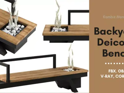 Backyard Deicoon Bench 3D model