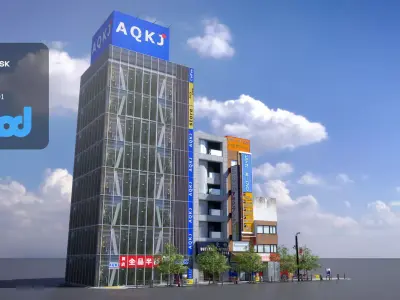 Japanese Streetscape Akihabara 0002 3D model