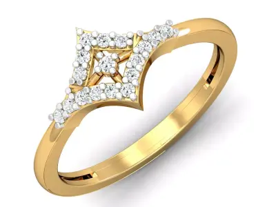diamond ring 3D print model 80