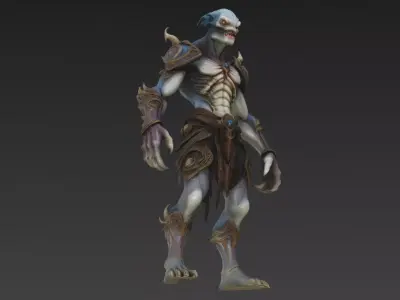 Armored Humanoid Monster Variant 3D Model 3D model