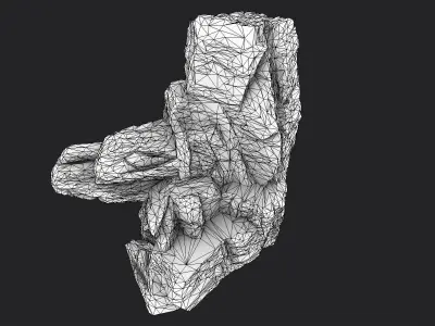 Cliff Rock 2-1 Low-poly 3D model