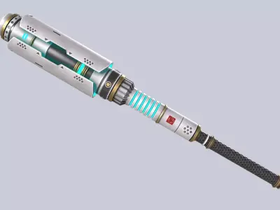 Scifi Powerbat Low-poly 3D model
