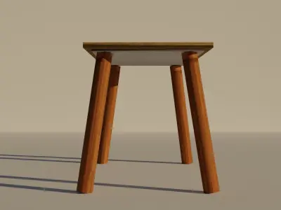 Wodden Table Low-poly 3D model