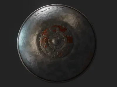 Metallic rusty space orb  3D model