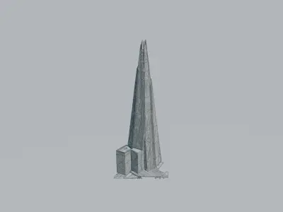 The Shard London Low-poly 3D model