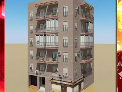 Photorealistic Low Poly Building Low-poly 3D model