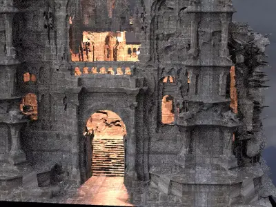 Medieval castle Christmas  3D model