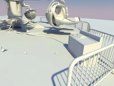 Amusement Ride Spider 3D model