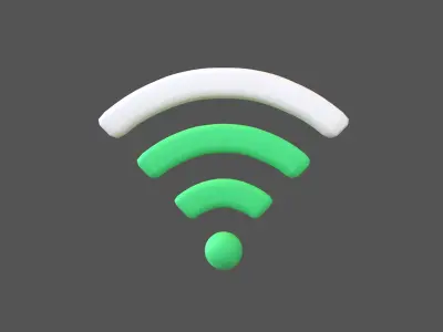 Wifi Symbol v3 021 Low-poly 3D model