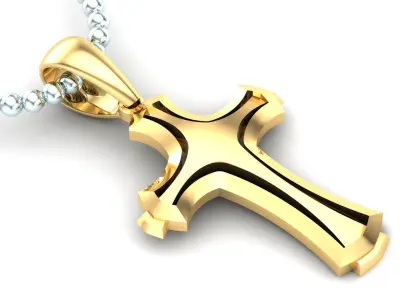 Light Gold Cross New Design  CP 45 3D print model
