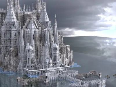 High emperors autumn Retreat Palace 3D model