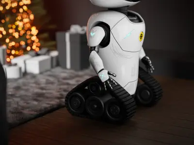 Robot-001 Low-poly 3D model