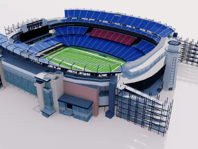 Gillette Stadium - Boston - New England Patriots - USA 3D model 3D model