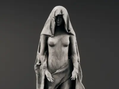 female statues Low-poly 3D model